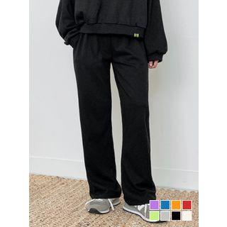 Vivid-color Wide-leg Sweatpants