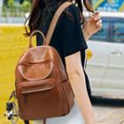 Nylon Backpack / Faux Leather Backpack