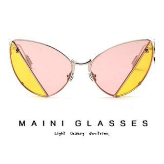 Two-tone Cat Eye Sunglasses