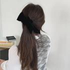 Bow Velvet Hair Tie Black - One Size