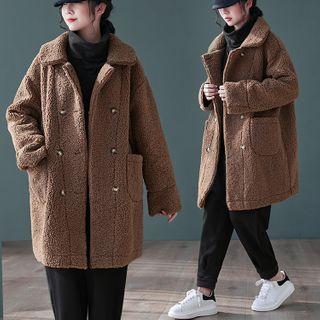 Double Buttoned Fleece Coat