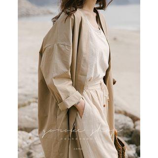 Cuff-sleeve Open-front Jacket