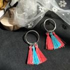 Tassel Earring 1 Pair Stud Earring - Tassel - Blue & Red - One Size