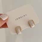 Glaze Rectangle Earring 1 Pair - Gold - One Size