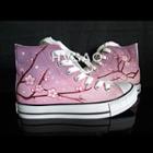 Plum Blossom High-top Canvas Sneakers