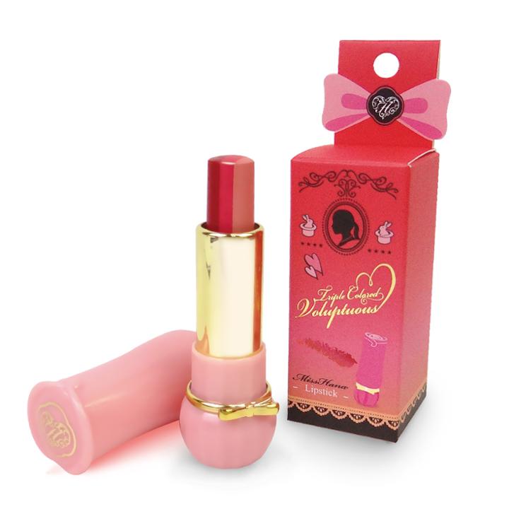 Miss Hana - Voluptuous Triple-colored Lipstick (#rd03 Glamorous Red) 3.5g