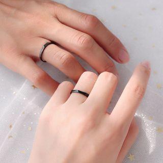 Brushed 925 Sterling Silver Geometric Open Ring