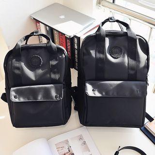 Oxford Cloth Strap Accent Backpack