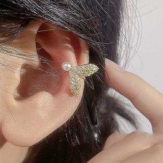 Mermaid Tail Faux Pearl Cuff Earring 1 Pr - - One Size