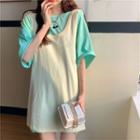 Plain Open Back Tank Top / Short-sleeve Plain T-shirt