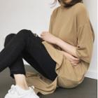 Slit Side Short-sleeve T-shirt Dress