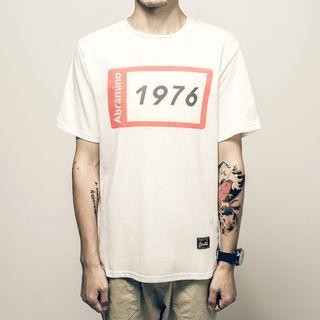 Short-sleeve Number Printed T-shirt