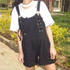 Lace Up Short Dungaree