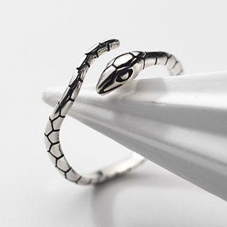 Snake Sterling Silver Open Ring 1 Piece - S925 Silver - Silver - One Size