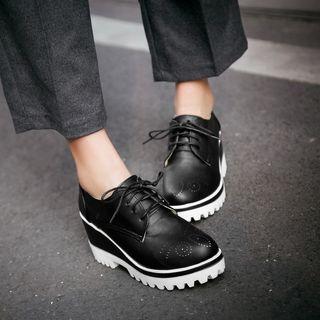 Platform Pointelle Oxfords