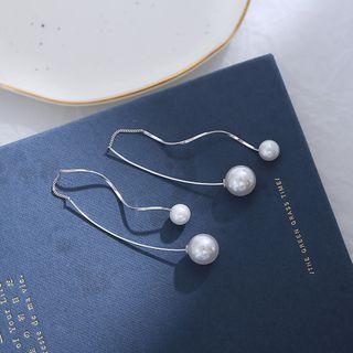Faux Pearl Threader Earring 1 Pair - Faux Pearl Threader Earring - One Size