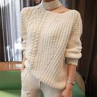 Cut Out Cable-knit Sweater