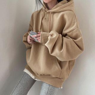 Plain Front Pocket Hoodie