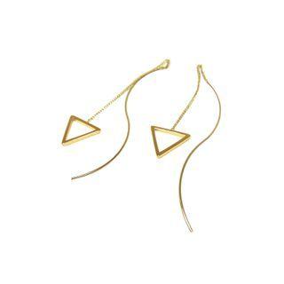 Triangle Dangle Threader Earrings Silver - One Size