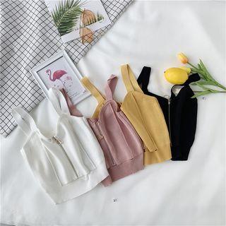 V-neck Zip Detail Camisole Top