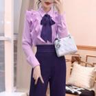 Two Tone Ruffled Shirt
