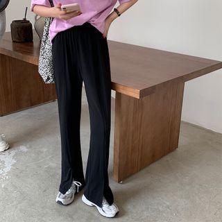 Straight Leg Pants Black - One Size