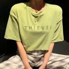 Print Short-sleeve T-shirt Green - One Size