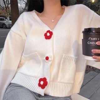 Knit Camisole Top / Floral Cardigan