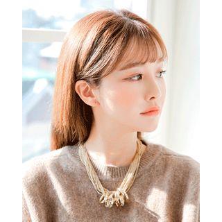 Ring Multi-chain Necklace Gold - One Size