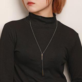 925 Sterling Silver Y Necklace A378a - Silver - One Size