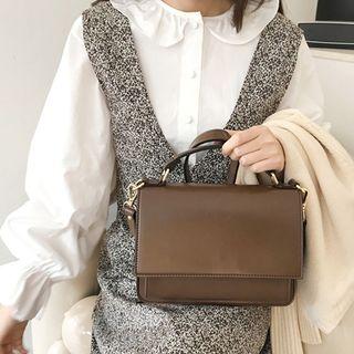 Raglan-sleeve Ruffled Blouse Ivory - One Size