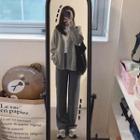 V-neck Cardigan / Wide Leg Pants / Set
