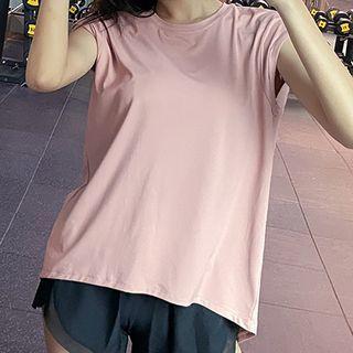 Short-sleeve Slitted Sports T-shirt