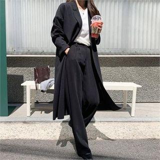 Open-front Loose-fit Long Coat