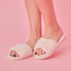 Bow Faux-fur Slippers
