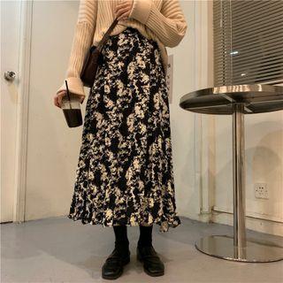 Tie-dyed Midi A-line Skirt As Shown In Figure - One Size