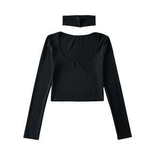 Set: Long-sleeve Top + Choker