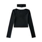 Set: Long-sleeve Top + Choker