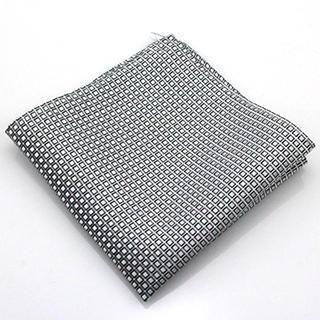Gingham Pocket Square Gray - One Size