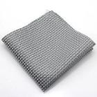 Gingham Pocket Square Gray - One Size