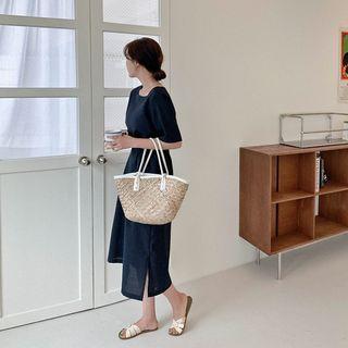 [lovb] Self-tie Monotone Long Dress
