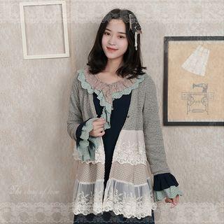 Lace Panel Knit Jacket