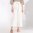 Paperbag Waist Wide-leg Pants With Cord