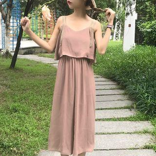 Strappy Mock Two Piece Jumpsuit