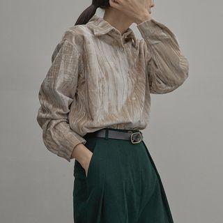 Crinkled Velvet Shirt
