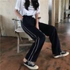 Striped Straight-fit Pants As Shown In Figure - One Size