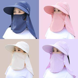 Plain Sun Hat With Flap