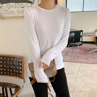 Plus Size Round-neck Slim T-shirt