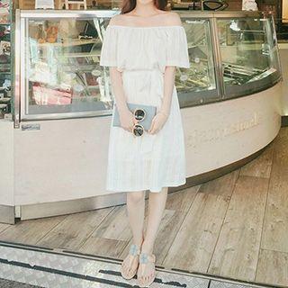 Off Shoulder Short Sleeve Dress