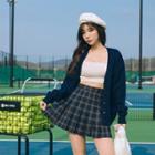 [fever & Percent] Plaid Pleat Tennis Miniskirt